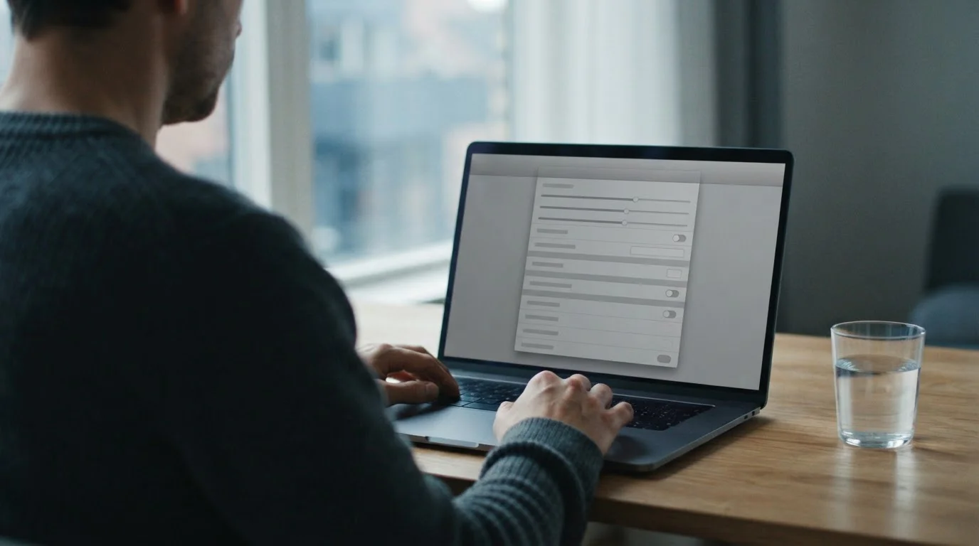 Person setzt am Laptop ein persönliches Einzahlungslimit