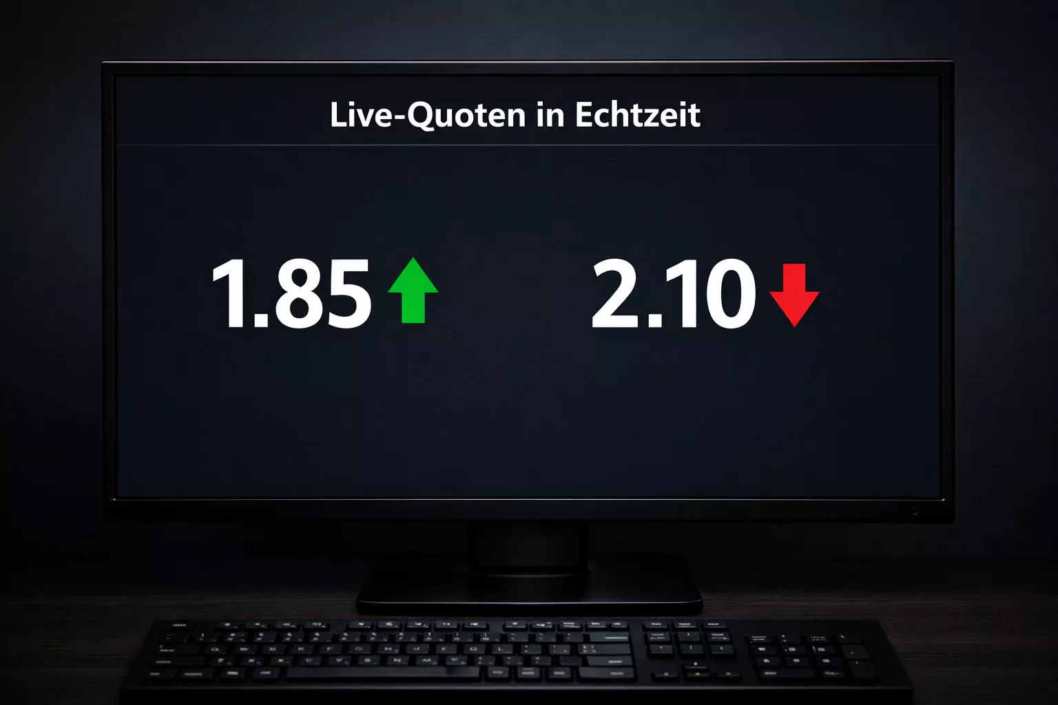 Bildschirm zeigt wechselnde Sportwetten-Quoten