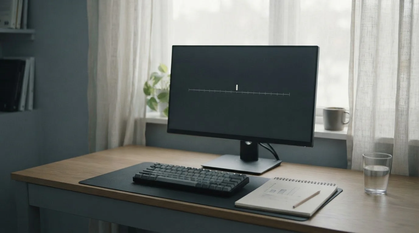 Abstrakte Skala mit Markierung auf einem Monitor