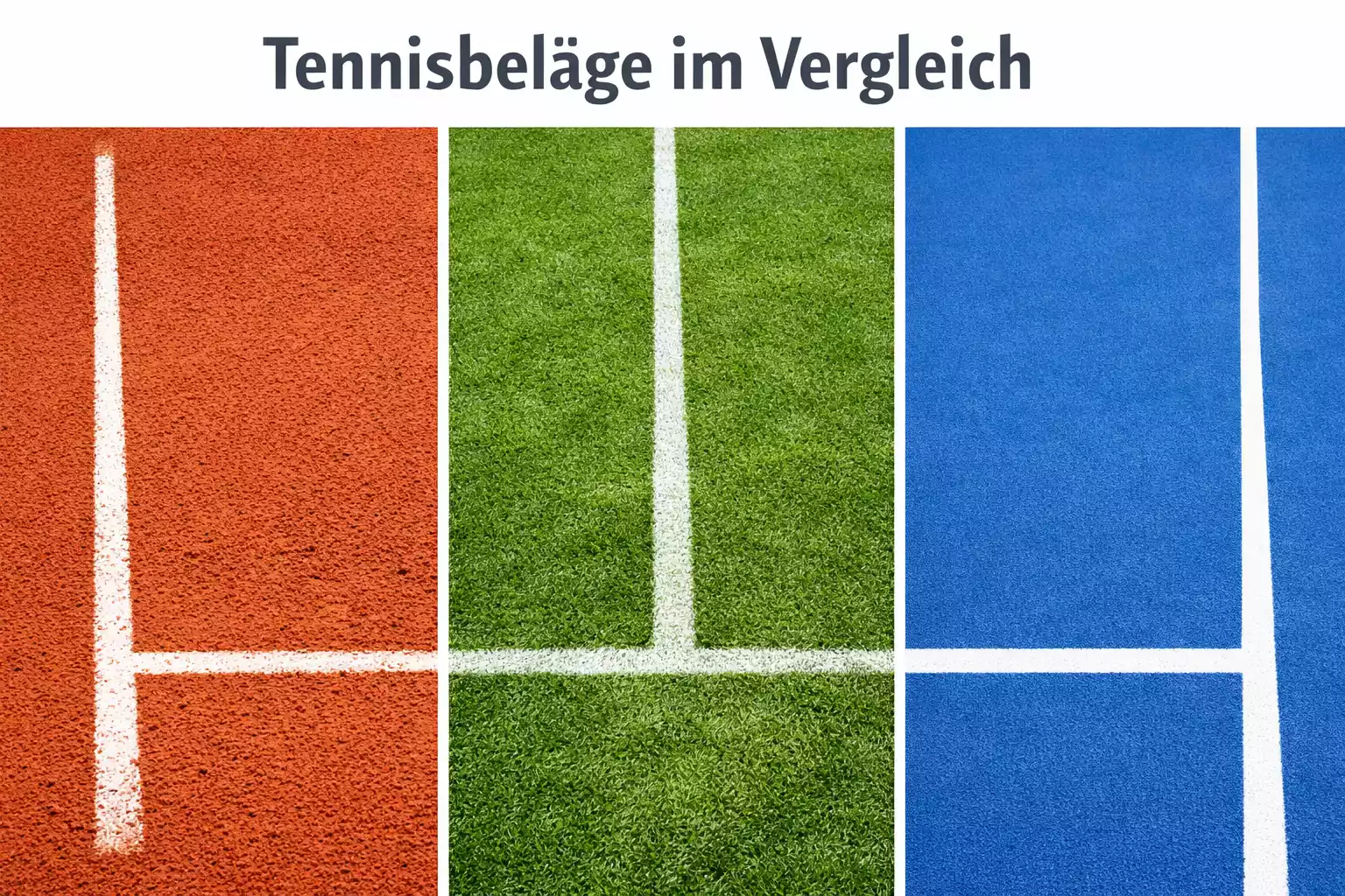 Drei verschiedene Tennisbeläge im Vergleich