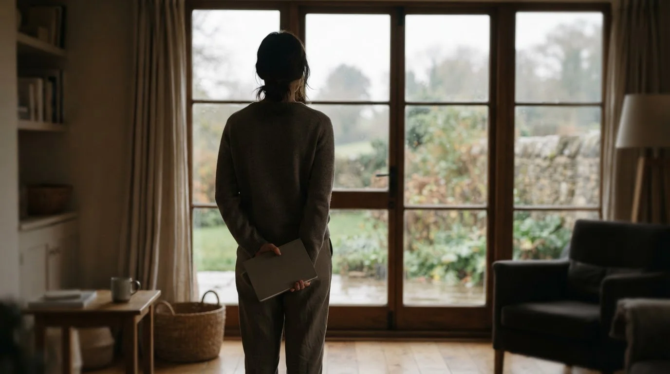 Silhouette einer Person am Fenster beim Nachdenken über ein Einsatzlimit